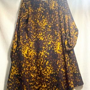 Used XXL midi black and brown dress with pockets